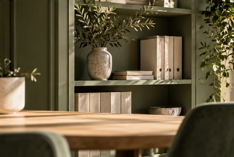 Illustrative advisory workspace with organized binders and natural light; not the customer's premises